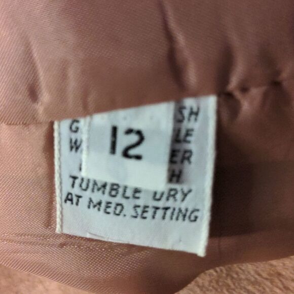 Samuel‎ Robert Vintage pink suede skirt suit set size 12 - Picture 6 of 13